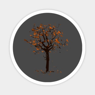 Autumn Chirping Birds Tree Magnet